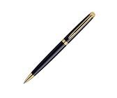 Parker: IM Premium Warm Silver Gold Trim Fountain Pen - Medium Nib (Blue Ink)