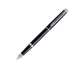 Parker: Sonnet Stainless Steel Gold Trim Fountain Pen - Medium Nib (Black Ink)