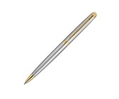 Parker: IM Premium Warm Silver Gold Trim Fountain Pen - Medium Nib (Blue Ink)