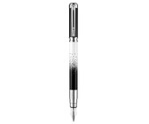 Parker: Sonnet Chiselled Silver Pink Gold Trim Ball Pen - Medium Nib (Black Ink)