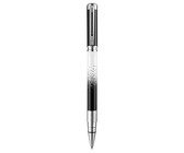 Parker: Sonnet Chiselled Silver Pink Gold Trim Ball Pen - Medium Nib (Black Ink)