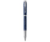 Parker: IM Premium Warm Silver Gold Trim Fountain Pen - Medium Nib (Blue Ink)