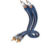 In-Akustik Premium RCA 0.75m Audio Cable - Blue/Silver