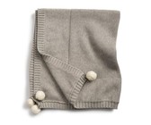 His and Herr's Cotton Knit Pom Pom Blanket