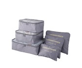 Six-Piece Travel Luggage Organiser Set - Navy Blue