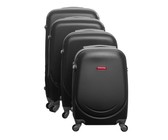 Hazlo 3 Piece ABS+PC Hard Luggage Trolley Bag Set - London Design