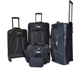 Hazlo 3 Piece ABS+PC Hard Luggage Trolley Bag Set - London Design