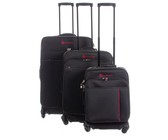 Hazlo 3 Piece ABS+PC Hard Luggage Trolley Bag Set - London Design