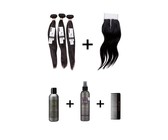 Brazillian 16'' Virgin Straight Hair 1B Natural 3 Bundle Pack