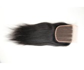 Beau Diva 12 inches Peruvian Straight 4X4 Closure Lace Frontal Three Parts