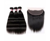 Wendy Queen Straight Hair 3 bundles with a 4x4 three part closure - 20 Inch