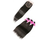 Brazillian 16'' Virgin Straight Hair 1B Natural 3 Bundle Pack