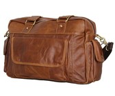 Fino Genuine Leather 15 Laptop Bag - Brown"