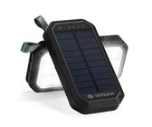 SIXTEEN10 Halo Wireless Solar Power Bank with Light - Black