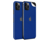 Blue Carbon Fibre Vinyl Skin for iPhone XS - Two Pack