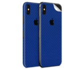 Blue Carbon Fibre Vinyl Skin for iPhone XS - Two Pack