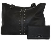 Victoria Caye Handbag With Buckle - Black