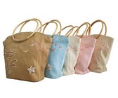 Fino Woven Straw Beach & Shopping Bag - Set of 4