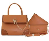 Jialiya 3 in 1 Satchel - Brown