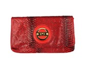 Blackcherry Tweed Pattern Clutch Bag