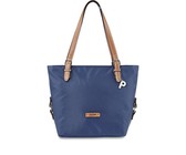 Fino 2 Pcs Genuine Leather Shoulder Handbag & Purse Set N.BLUE