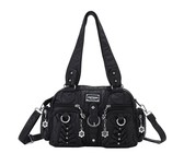 Alla Moda - Fashion Woman Tote Handbag with Lock