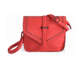 Blackcherry Structured Cross Body With Top Handle