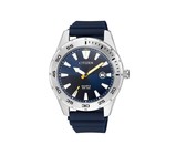 Citizen Gents Japanese Quartz Movement Blue PU Strap Watch