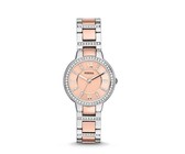 Fossil Ladies Riley Gold Stainless Steel Strap Watch - ES3203