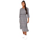 I Saw it First - Ladies Black Polka Dot Angel Sleeve Maxi Dress