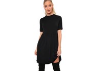 I Saw it First - Ladies Black Ribbed Wrap Front Belted Midi Dress