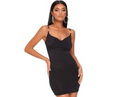 I Saw it First - Ladies Black Tie Waist Frill Detail Dress