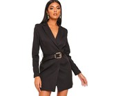 Quiz Ladies Curve Black Wrap Midi Dress