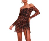 I Saw it First - Ladies Red High Neck Batwing Mini Dress