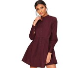 I Saw it First - Ladies Red Ruffle Sleeve Smock Dress