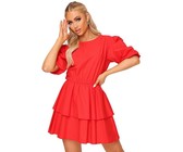 I Saw it First - Ladies Red Ruched Front Bustier Mini Dress