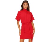 I Saw it First - Ladies Red High Neck Batwing Mini Dress