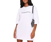 I Saw it First - Ladies White Satin Ruched Side Tie Strap Bodycon Dress