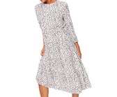 Quiz Ladies Wrap Puff Sleeve Dress - Navy