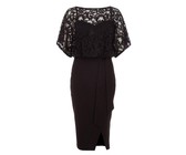 I Saw it First - Ladies Black Lace Frill Detail Skater Dress