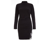 Quiz Ladies Wrap Puff Sleeve Dress - Navy