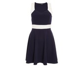 Quiz Ladies Cold Shoulder Midi Dress - Navy