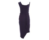 I Saw it First - Ladies Blue Double Layer Slinky Bardot Ruched Cut Dress