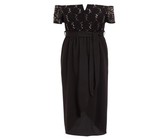 I Saw it First - Ladies Black Lace Frill Detail Skater Dress