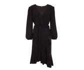 Quiz Ladies Curve Black Wrap Midi Dress