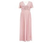 Quiz Ladies Wrap Embellished Maxi Dress - Blush Pink