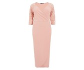 Quiz Ladies Wrap Embellished Maxi Dress - Blush Pink