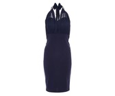 Quiz Ladies Wrap Puff Sleeve Dress - Navy