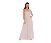 Quiz Ladies Sequin Cross Back Maxi Dress - Blush Pink