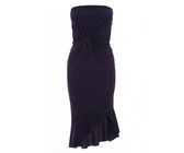 Quiz Ladies Cold Shoulder Midi Dress - Navy